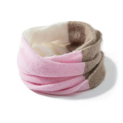 Winter Colorblock Pure Cashmere Infinity Scarf Neck Warmer Scarf