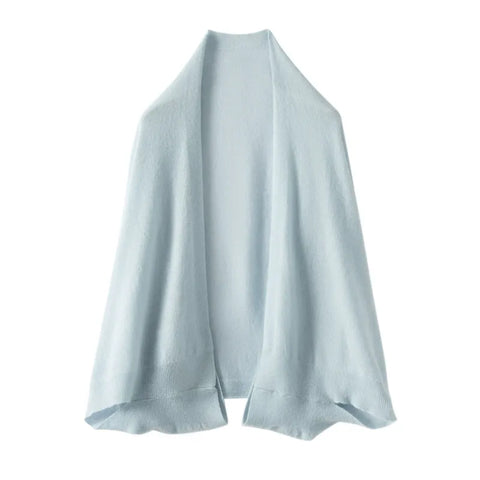Cabalero femenino Pashmina caliente Pashmina Bufanda abierta Poncho frontal