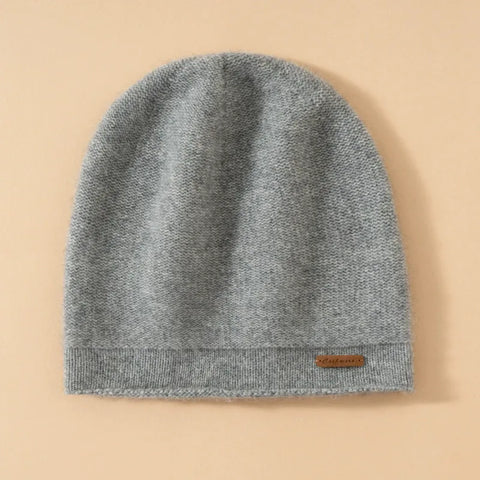 Double-Layer Cashmere Beanie Hat for Women and Men Winter Knit Cap
