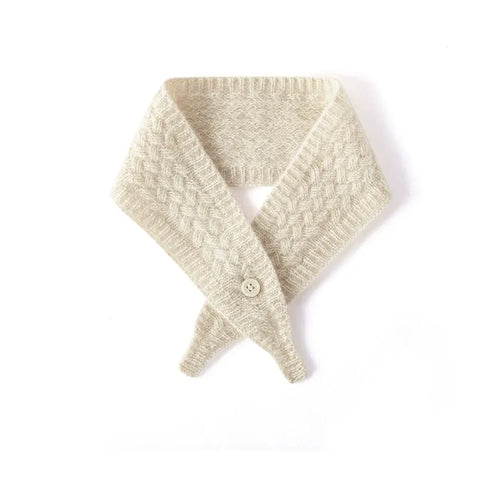 Soft Winter Neck Warmer 100% Cashmere Botoned Buff