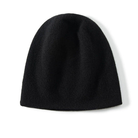Women Soft Double-Layer 100% Pure Cashmere Winter Beanie Cap