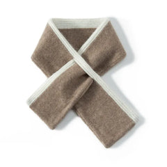 Soft Contrast Edge Wrap 100% Cashmere Two-Tone Scarf for Kids