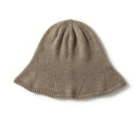 Winter Warm Knitted Bucket Hat 100% Cashmere Fisherman Hat for Women