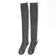 100% Cashmere Over-the-Knee Casual Warm Socks For Woman