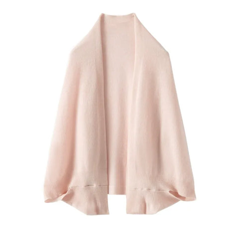Cabalero femenino Pashmina caliente Pashmina Bufanda abierta Poncho frontal