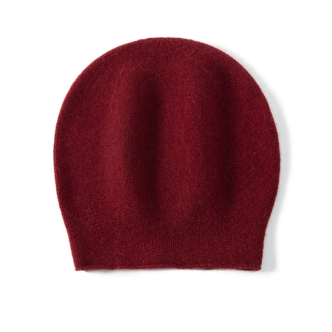 100% Cashmere Women's Slouchy Winter Rib Knit Soft Beanie