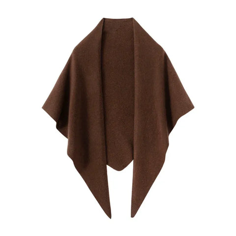 100% Cashmere Travel Wrap Long Chal Triangle Knit Buff