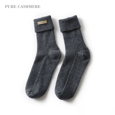 Soft Warm Winter Luxury Crew 100% Cashmere Socks