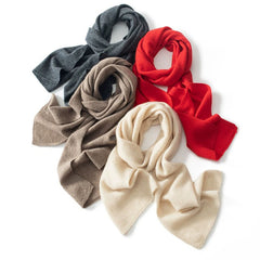 Long Warm Soft 100% Cashmere Long Knit Scarf  Winter Wrap