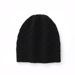 100% Cashmere Cable Knit Beanie Hat Warm Soft Slouchy Skull Cap