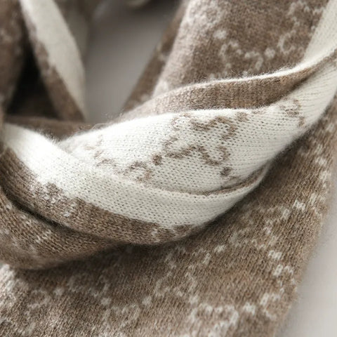 100% de cachemir Jacquard Patrón floral impreso