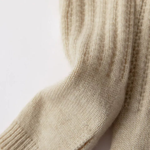 Luxury Knit Fingerless Sleeves 100% Cashmere Mittens Arm Warmers