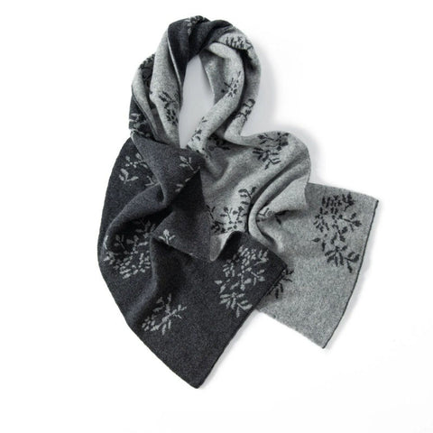 Reversible Snowflake Pattern 100% Pure Cashmere Snowfall Scarf Shawls