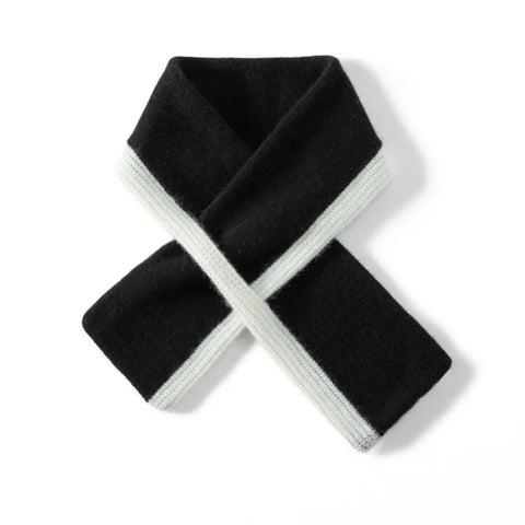 Borde de contraste suave Winter Wrap 100% Cashmere Buff de dos tonos para niños