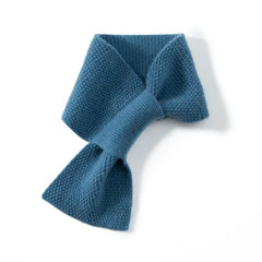 Knitted Cross Neck Protection Warm Small Cashmere Bow Scarf