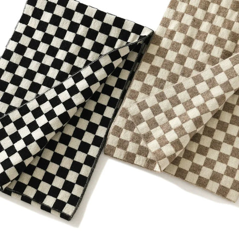 100% de cachemir bufanda a cuadros Winter Warm Square Grid Wrap