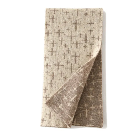 Invierno suave geométrico patrón de cachemira bufandas jacquard unisex