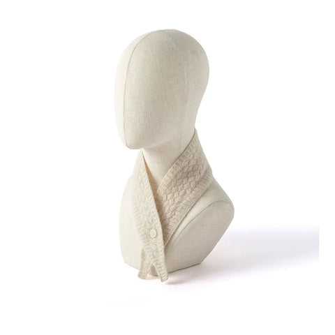Soft Winter Neck Warmer 100% Cashmere Botoned Buff