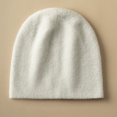 100% Pure Cashmere Unisex Soft Slouchy Beanie  Luxurious Knit Hat