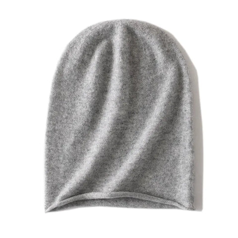 100% Cashmere Unisex Slouchy Beanie Hat Soft Lightweight Knit Winter Cap