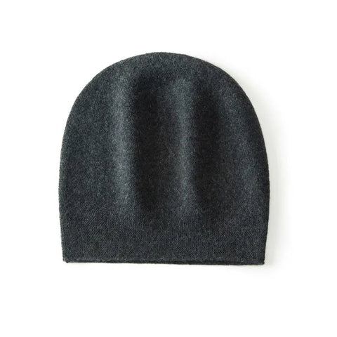 100% Cashmere Women's Slouchy Winter Rib Knit Soft Beanie