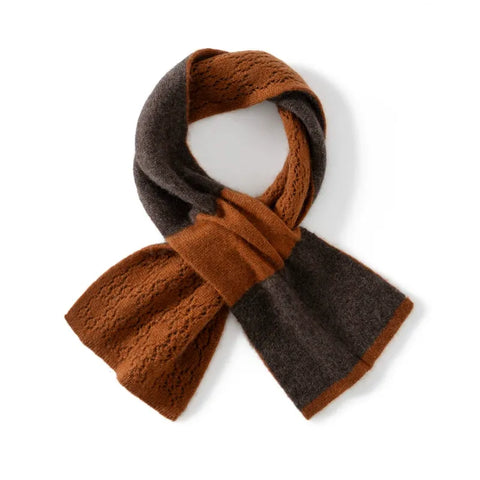 100% Cashmere Invierno de doble color Bufanda de encaje de doble bufanda de dos tonos engrosada
