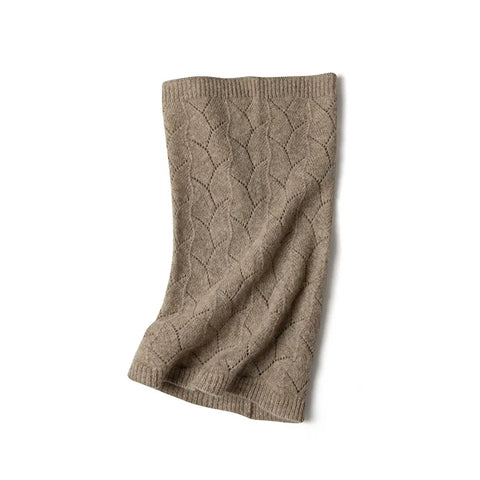 Soft Neck Ladies Lace Cable 100% Cashmere Knit Snood Scarf