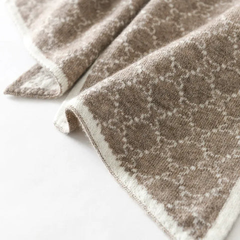 100% de cachemir Jacquard Patrón floral impreso