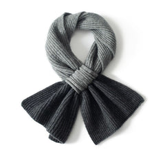 Luxury Contrast Color Neck Two-Tone Bow-Knot Pure Cashmere Scarf