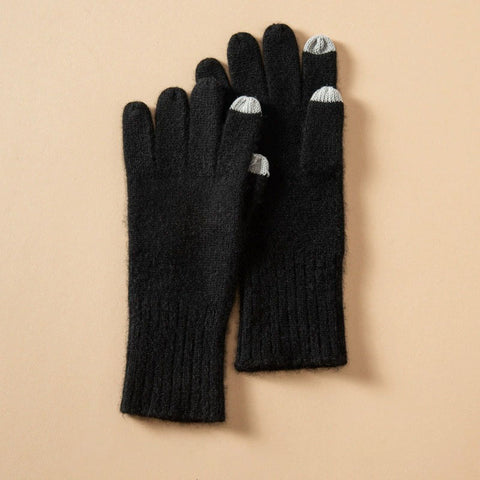 100% Cashmere Touchscreen Gloves Knit Winter Hand Warmers