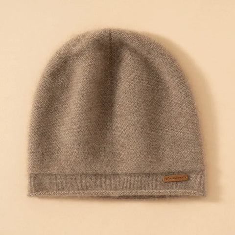 Double-Layer Cashmere Beanie Hat for Women and Men Winter Knit Cap