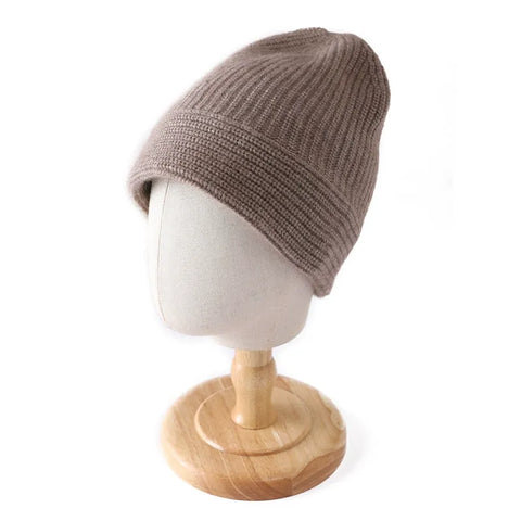 Winter Bucket Hats for Women Cashmere Hat Soft Warm Knitted Outdoor Cap