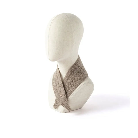 Soft Winter Neck Warmer 100% Cashmere Botoned Buff