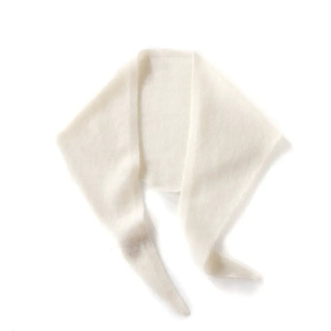 Pure Cashmere Triangle Scarf Neckerchief Knitted Shoulder Warm Wrap