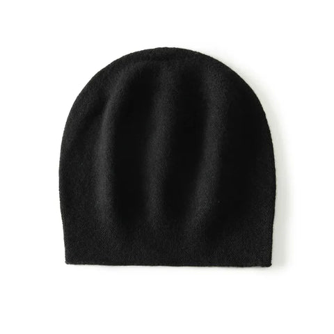 100% Cashmere Women's Slouchy Winter Rib Knit Soft Beanie