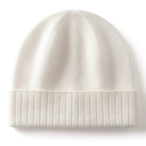 Classic Soft Winter Ribbed Cashmere Stretchy Knit Warm Beanie Hat