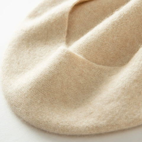 Soft French Style Winter Cap 100% Cashmere Beret Hat for Women