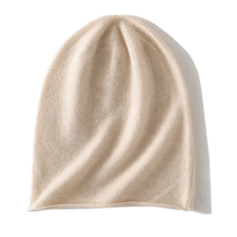 100% Cashmere Unisex Slouchy Beanie Hat Soft Lightweight Knit Winter Cap