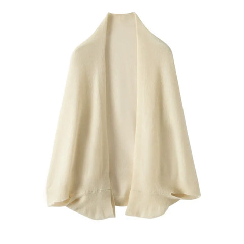 Cabalero femenino Pashmina caliente Pashmina Bufanda abierta Poncho frontal
