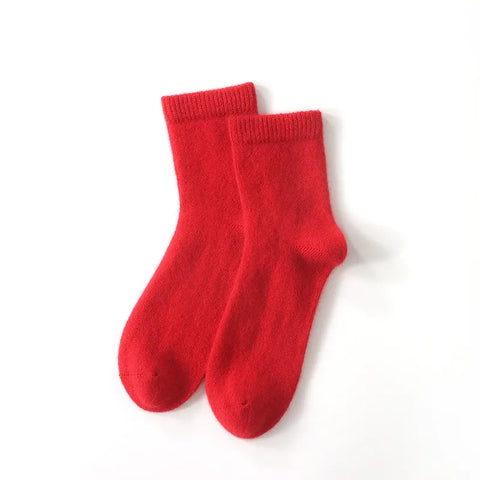 100% Pure Cashmere Women's Winter Boots Socks Thick Warm Comfort Fit