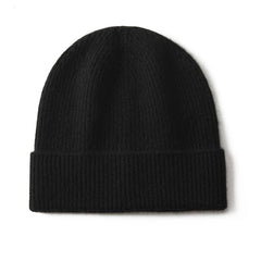 Winter Knitted Beanie Thick Hats Cashmere Ribbed Cap Unisex
