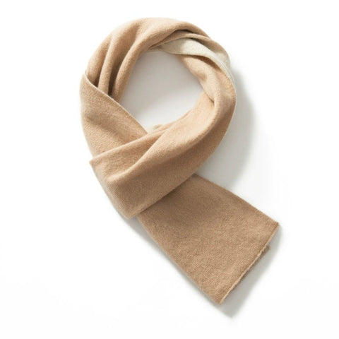 Pure Cashmere Cross-Tie Thick Versatile Scarf with Hidden Loop Design