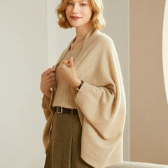 Ladies Elegant Pure Cashmere Knitted Shawl Scarf Loose Shawl Wrap