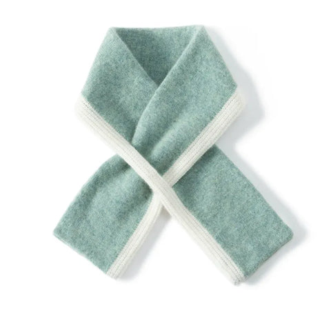 Borde de contraste suave Winter Wrap 100% Cashmere Buff de dos tonos para niños