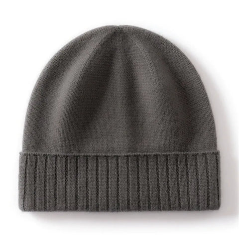 Classic Soft Winter Ribbed Cashmere Stretchy Knit Warm Beanie Hat