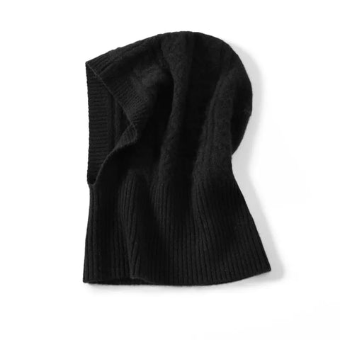 100% Cashmere Hood Loop  Warm Knitted  Hat Scarves Neck Warmer