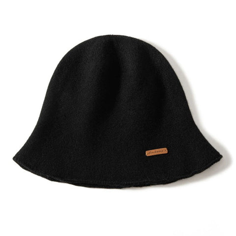 100% Pure Cashmere French Winter Warm Knitted Bucket Hat for Women