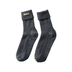 100% Cashmere Winter Mid-Calf Knitted Lounge Soft Crew Sock