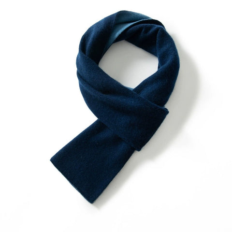 Pure Cashmere Cross-Tie Thick Versatile Scarf with Hidden Loop Design