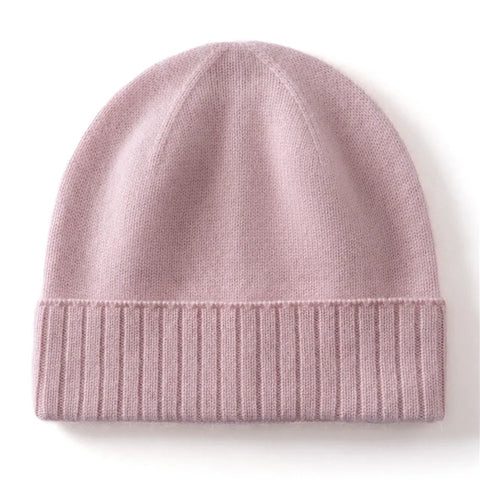 Classic Soft Winter Ribbed Cashmere Stretchy Knit Warm Beanie Hat